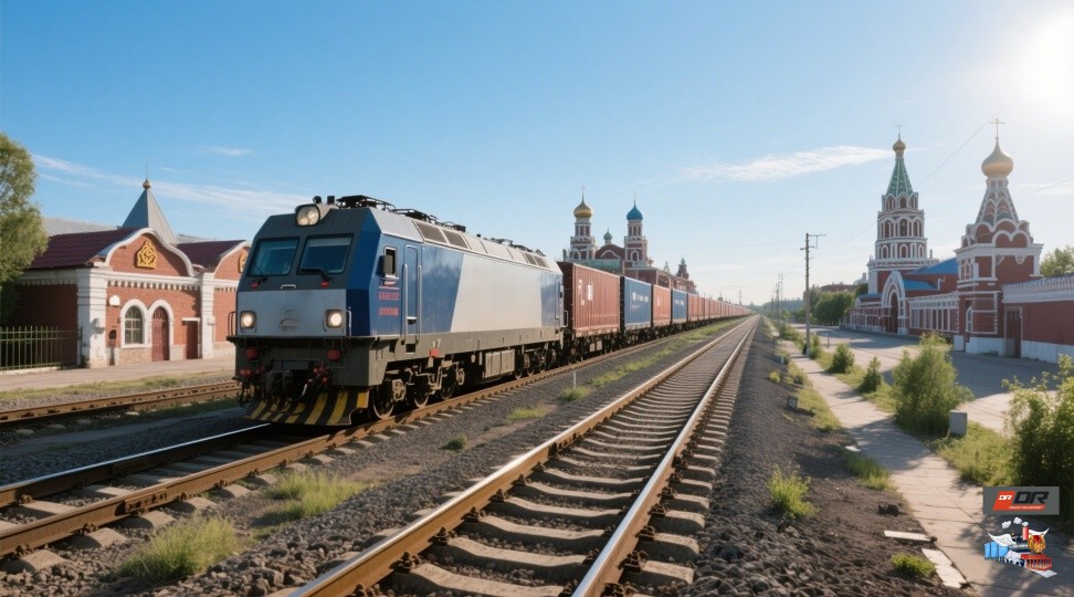China-Europe freight train departing from Shenyang, heading to Moscow