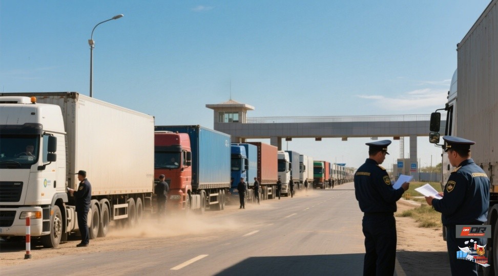 A TIR truck departs from Suifenhe, China, to Moscow, Russia, under the international customs transit system, exemplifying streamlined cross-border transport services.