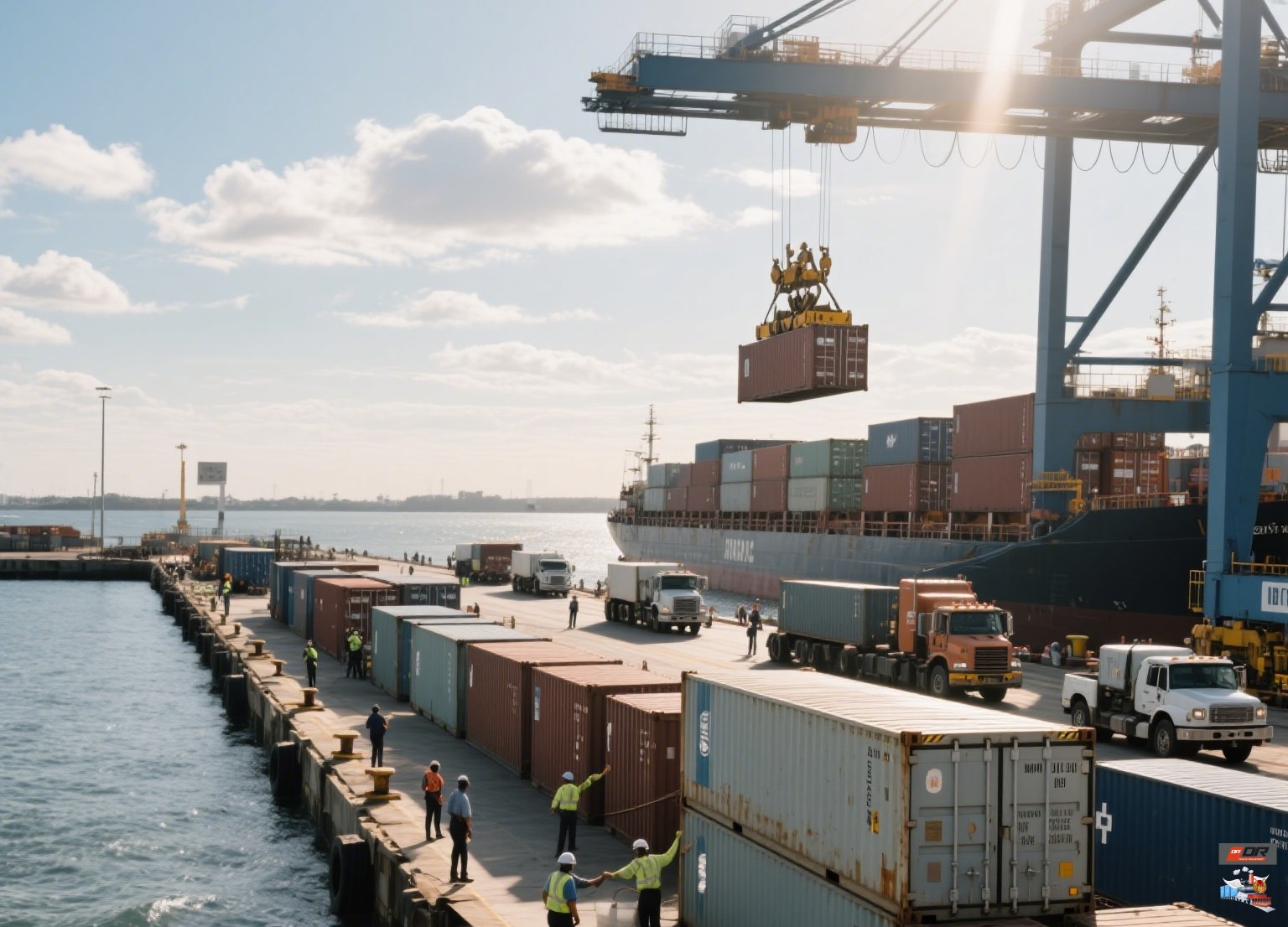 Container loading at St. Petersburg port in Russia measured by CBM for ocean freight planning