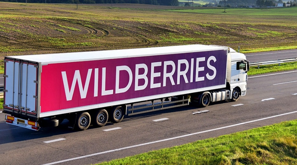 Wildberries logistics truck delivering parcels across Russia