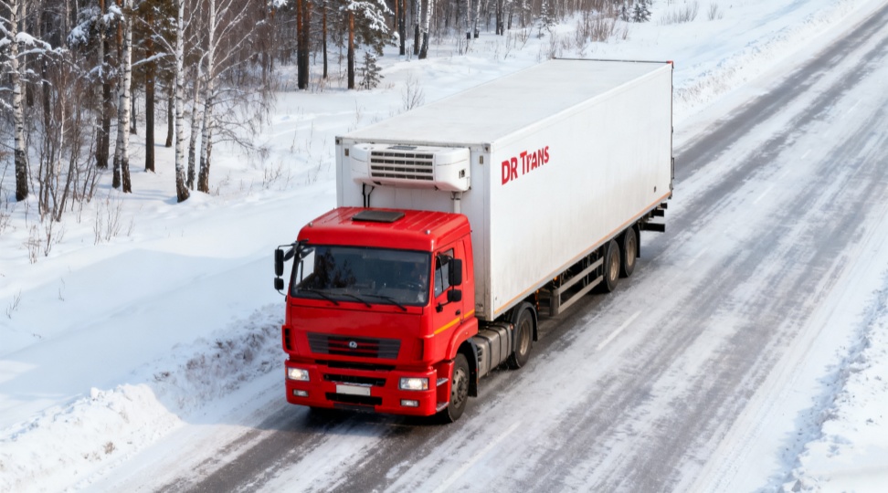 DR Trans temperature-controlled truck on China to Russia route for climate controlled shipping